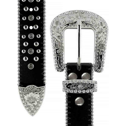 Silver Cross Rhinestones Belts