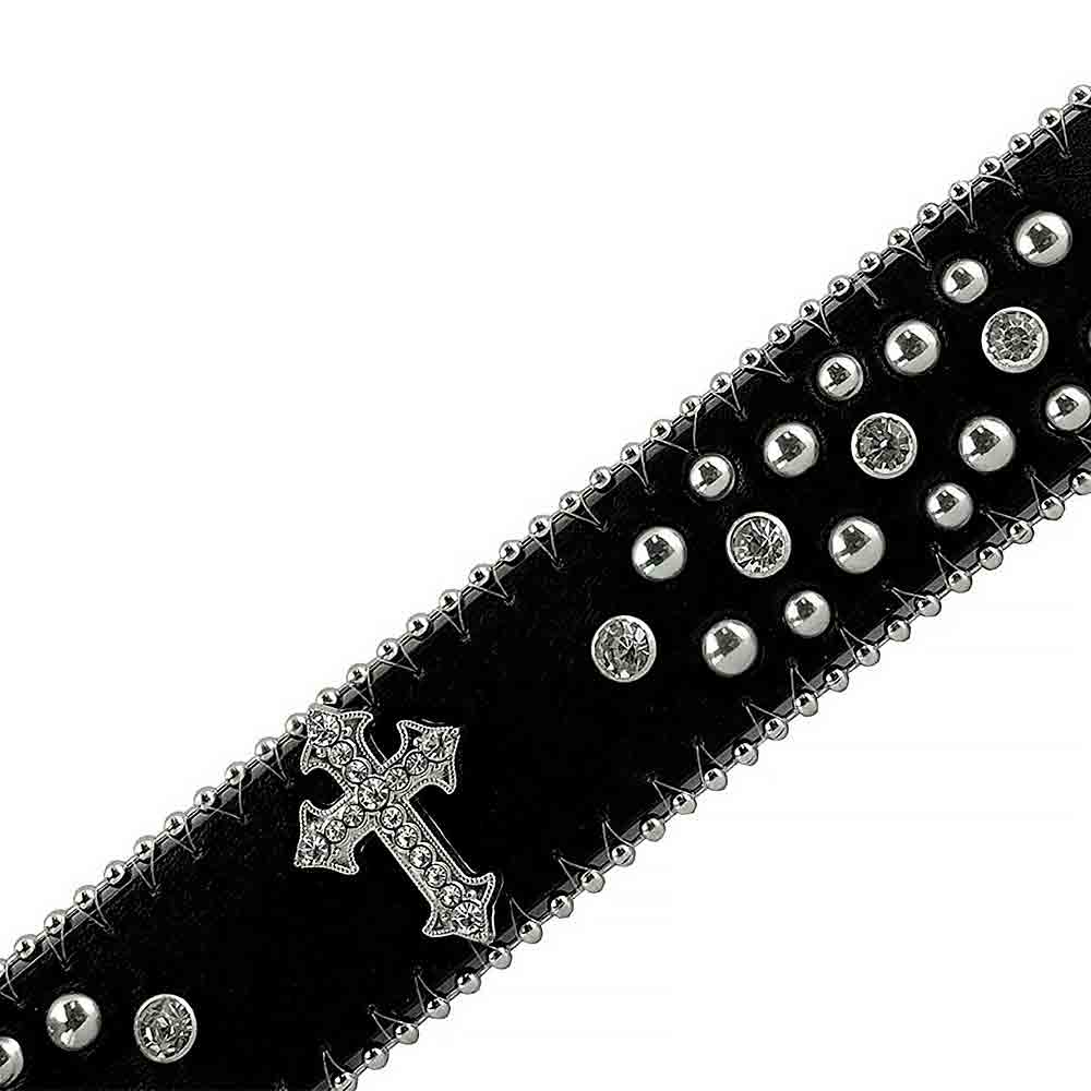 Silver Cross Rhinestones Belts