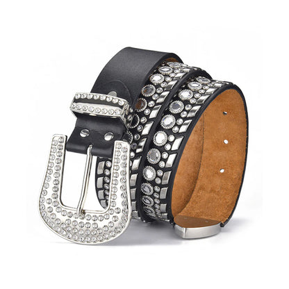 Black Kippy Rhinestone Belt