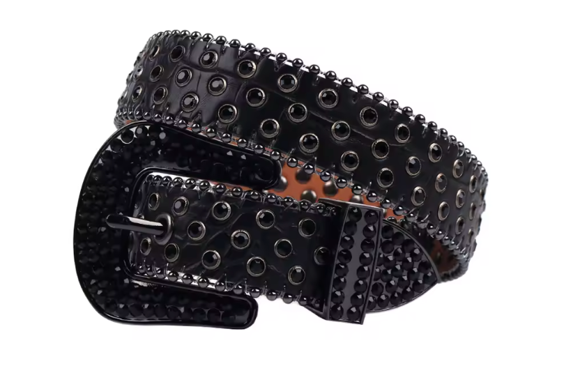 Black Stones Rhinestone Belts