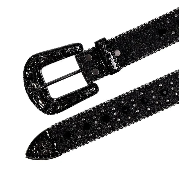 Black Cross & Black Rhinestone Belts