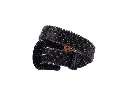 Black Stones Rhinestone Belts